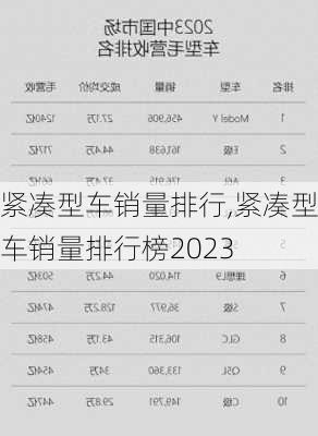 紧凑型车销量排行,紧凑型车销量排行榜2023-第2张图片-立方汽车网