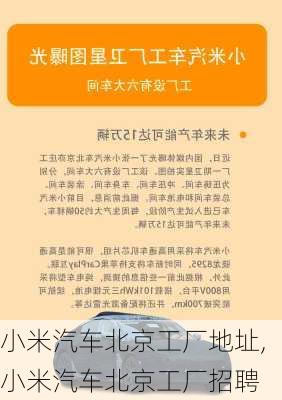 小米汽车北京工厂地址,小米汽车北京工厂招聘-第2张图片-立方汽车网