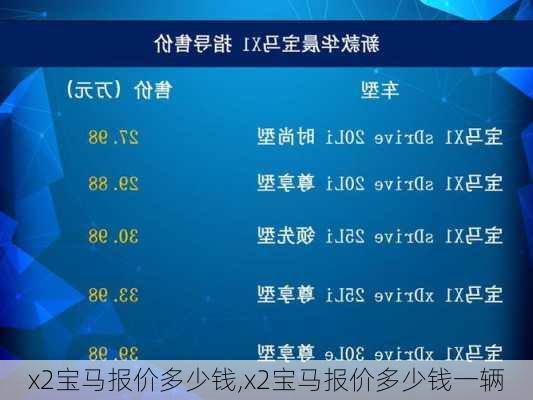 x2宝马报价多少钱,x2宝马报价多少钱一辆-第1张图片-立方汽车网