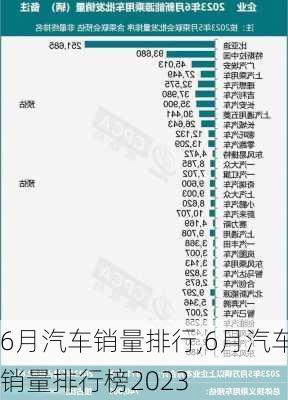 6月汽车销量排行,6月汽车销量排行榜2023-第2张图片-立方汽车网