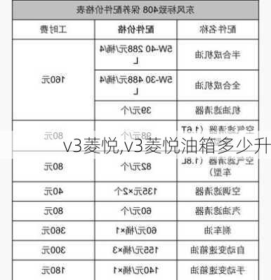 v3菱悦,v3菱悦油箱多少升-第3张图片-立方汽车网