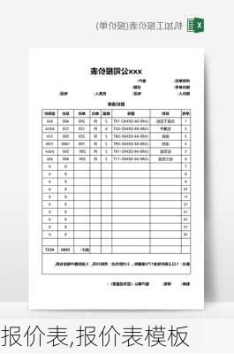 报价表,报价表模板-第1张图片-立方汽车网