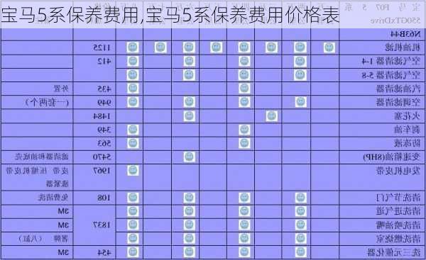 宝马5系保养费用,宝马5系保养费用价格表-第3张图片-立方汽车网