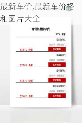 最新车价,最新车价格和图片大全-第3张图片-立方汽车网