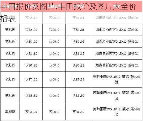 丰田报价及图片,丰田报价及图片大全价格表-第3张图片-立方汽车网