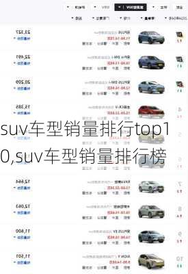 suv车型销量排行top10,suv车型销量排行榜-第1张图片-立方汽车网