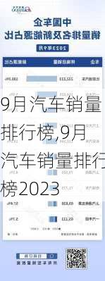 9月汽车销量排行榜,9月汽车销量排行榜2023-第2张图片-立方汽车网