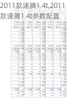 2011款速腾1.4t,2011款速腾1.4t参数配置-第1张图片-立方汽车网