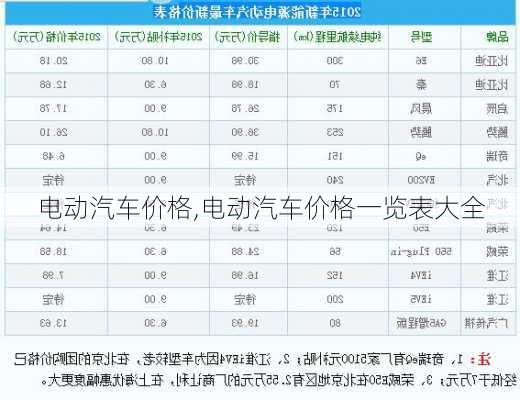 电动汽车价格,电动汽车价格一览表大全-第3张图片-立方汽车网