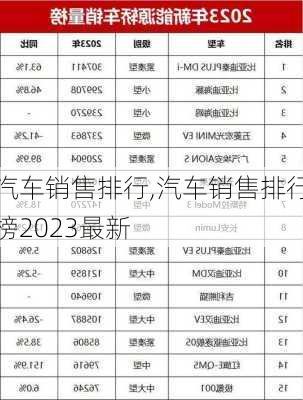 汽车销售排行,汽车销售排行榜2023最新-第2张图片-立方汽车网