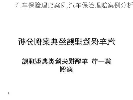 汽车保险理赔案例,汽车保险理赔案例分析-第2张图片-立方汽车网