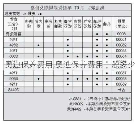 奥迪保养费用,奥迪保养费用一般多少-第2张图片-立方汽车网