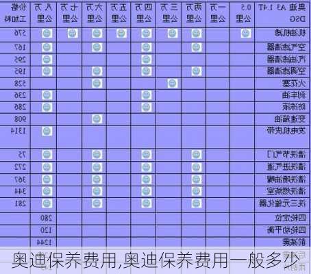 奥迪保养费用,奥迪保养费用一般多少-第3张图片-立方汽车网