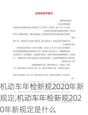 机动车年检新规2020年新规定,机动车年检新规2020年新规定是什么-第1张图片-立方汽车网