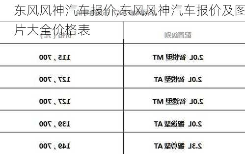 东风风神汽车报价,东风风神汽车报价及图片大全价格表-第3张图片-立方汽车网