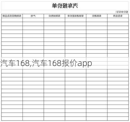 汽车168,汽车168报价app-第2张图片-立方汽车网