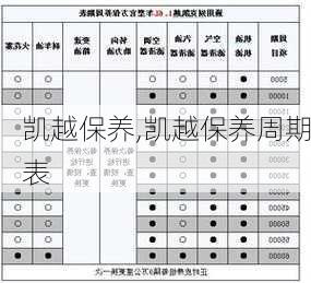 凯越保养,凯越保养周期表-第1张图片-立方汽车网