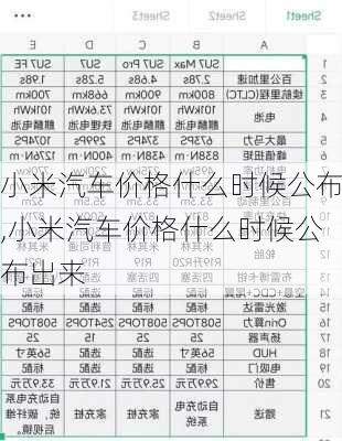 小米汽车价格什么时候公布,小米汽车价格什么时候公布出来-第2张图片-立方汽车网