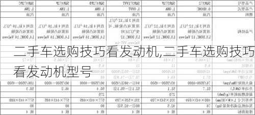 二手车选购技巧看发动机,二手车选购技巧看发动机型号-第2张图片-立方汽车网