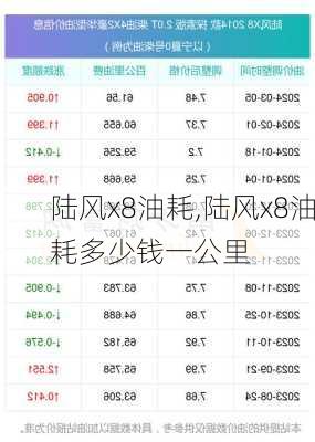 陆风x8油耗,陆风x8油耗多少钱一公里-第1张图片-立方汽车网