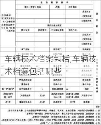 车辆技术档案包括,车辆技术档案包括哪些-第1张图片-立方汽车网