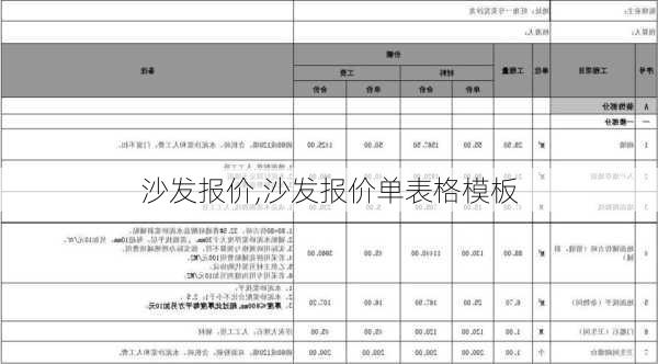 沙发报价,沙发报价单表格模板-第3张图片-立方汽车网