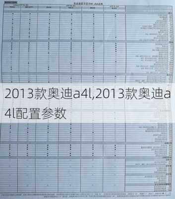 2013款奥迪a4l,2013款奥迪a4l配置参数-第2张图片-立方汽车网