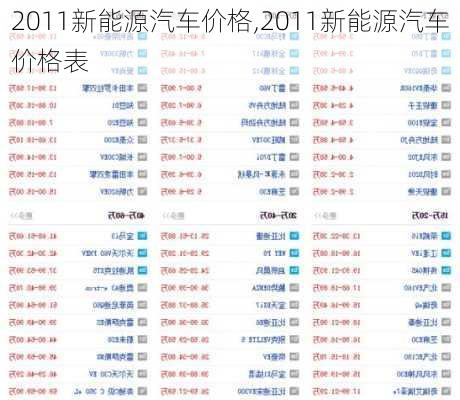 2011新能源汽车价格,2011新能源汽车价格表-第3张图片-立方汽车网