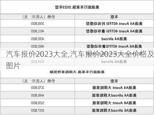 汽车报价2023大全,汽车报价2023大全价格及图片-第3张图片-立方汽车网