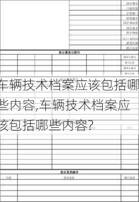 车辆技术档案应该包括哪些内容,车辆技术档案应该包括哪些内容?-第3张图片-立方汽车网