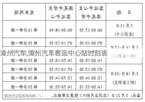 漳州汽车,漳州汽车客运中心站时刻表-第2张图片-立方汽车网