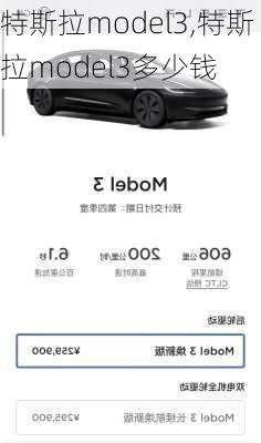 特斯拉model3,特斯拉model3多少钱-第2张图片-立方汽车网