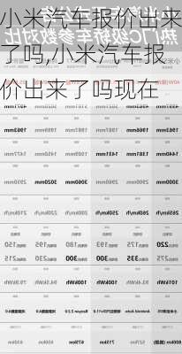 小米汽车报价出来了吗,小米汽车报价出来了吗现在-第3张图片-立方汽车网