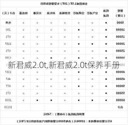 新君威2.0t,新君威2.0t保养手册-第3张图片-立方汽车网