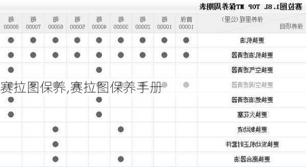 赛拉图保养,赛拉图保养手册-第2张图片-立方汽车网