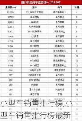 小型车销售排行榜,小型车销售排行榜最新-第3张图片-立方汽车网