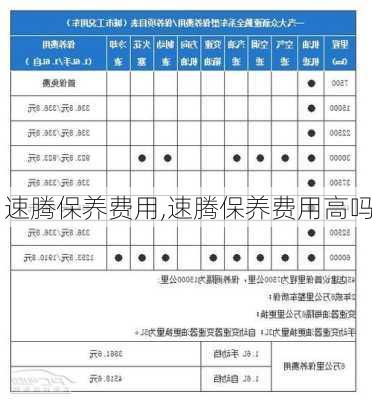 速腾保养费用,速腾保养费用高吗