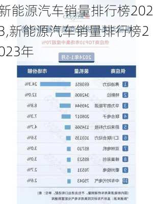 新能源汽车销量排行榜2023,新能源汽车销量排行榜2023年-第1张图片-立方汽车网