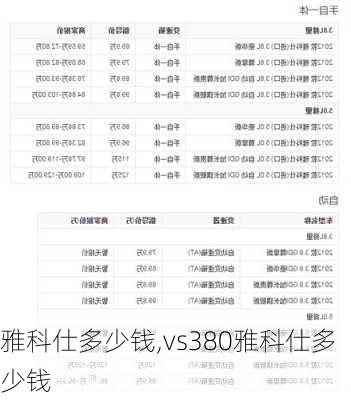 雅科仕多少钱,vs380雅科仕多少钱-第1张图片-立方汽车网