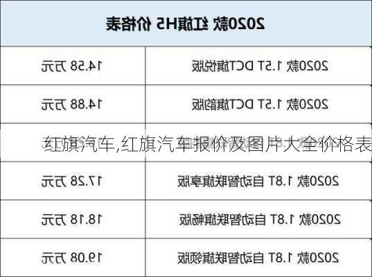 红旗汽车,红旗汽车报价及图片大全价格表