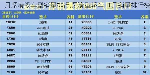 月紧凑级车型销量排行,紧凑型轿车11月销量排行榜-第2张图片-立方汽车网