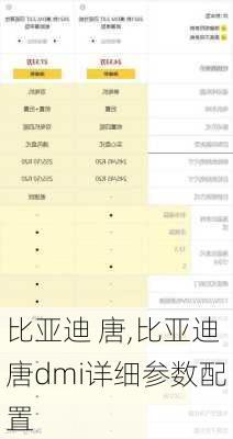 比亚迪 唐,比亚迪唐dmi详细参数配置-第2张图片-立方汽车网
