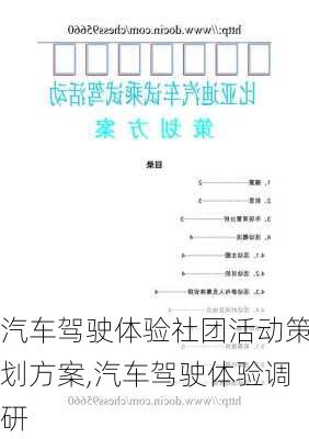 汽车驾驶体验社团活动策划方案,汽车驾驶体验调研-第2张图片-立方汽车网