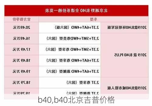 b40,b40北京吉普价格-第1张图片-立方汽车网