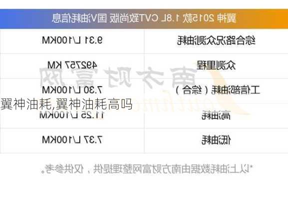 翼神油耗,翼神油耗高吗-第1张图片-立方汽车网